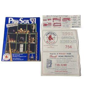 PAWSOX 91 Pawtucket Red Sox 1991 Souvenir Program Yearbook Official Scorecard Sc